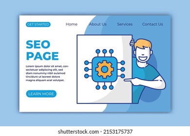 bearbeitbare Landing Page Vorlage mit Modernem flachen Design Konzept der Web-Seite Design für Website und mobile Website.