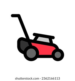 Editable landmower vector icon. Gardening, landscaping, horticulture. Part of a big icon set family. Perfect for web and app interfaces, presentations, infographics, etc