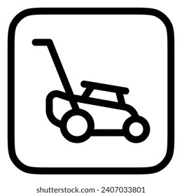 Editable landmower vector icon. Gardening, landscaping, horticulture. Part of a big icon set family. Perfect for web and app interfaces, presentations, infographics, etc