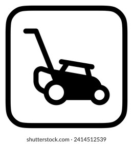 Editable landmower vector icon. Gardening, landscaping, horticulture. Part of a big icon set family. Perfect for web and app interfaces, presentations, infographics, etc