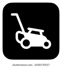 Editable landmower vector icon. Gardening, landscaping, horticulture. Part of a big icon set family. Perfect for web and app interfaces, presentations, infographics, etc