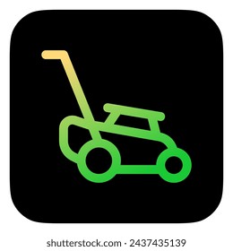 Editable landmower vector icon. Gardening, landscaping, horticulture. Part of a big icon set family. Perfect for web and app interfaces, presentations, infographics, etc