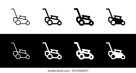 Editable landmower vector icon. Gardening, landscaping, horticulture. Part of a big icon set family. Perfect for web and app interfaces, presentations, infographics, etc