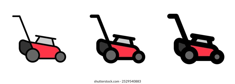 Editable landmower vector icon. Gardening, landscaping, horticulture. Part of a big icon set family. Perfect for web and app interfaces, presentations, infographics, etc