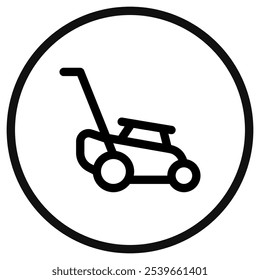 Editable landmower vector icon. Gardening, landscaping, horticulture. Part of a big icon set family. Perfect for web and app interfaces, presentations, infographics, etc