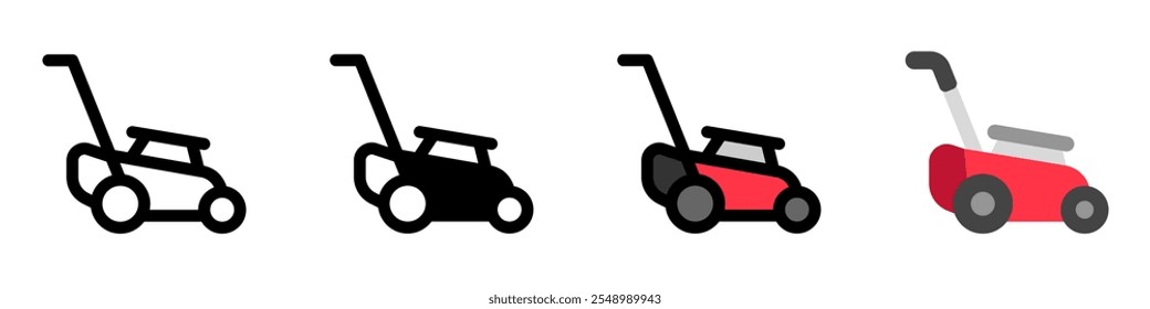 Editable landmower vector icon. Gardening, landscaping, horticulture. Part of a big icon set family. Perfect for web and app interfaces, presentations, infographics, etc