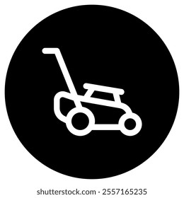 Editable landmower vector icon. Gardening, landscaping, horticulture. Part of a big icon set family. Perfect for web and app interfaces, presentations, infographics, etc