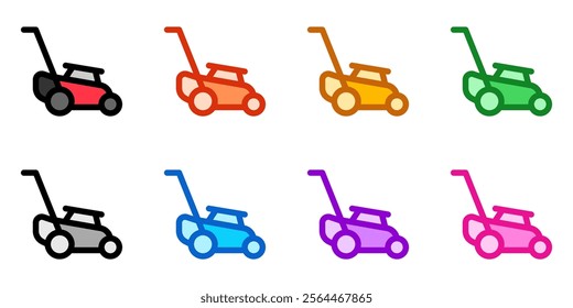 Editable landmower vector icon. Gardening, landscaping, horticulture. Part of a big icon set family. Perfect for web and app interfaces, presentations, infographics, etc