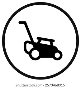 Editable landmower vector icon. Gardening, landscaping, horticulture. Part of a big icon set family. Perfect for web and app interfaces, presentations, infographics, etc