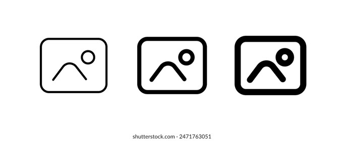 Icono de Vector de paisaje editable. Parte de una gran familia de iconos. Perfecto para interfaces de Web y App, presentaciones, infografías, etc