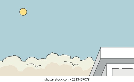 editable landscape views vector background with modern style