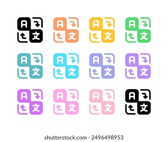 Editable language, translation, switch vector icon. AI technology, artificial intelligence, computer. Part of a big icon set family. Perfect for web and app interface, presentations, infographics, etc
