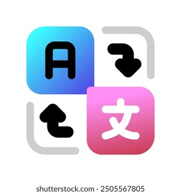 Editable language, translation, switch vector icon. AI technology, artificial intelligence, computer. Part of a big icon set family. Perfect for web and app interface, presentations, infographics, etc