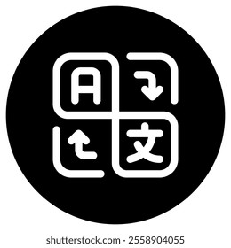 Editable language, translation, switch vector icon. AI technology, artificial intelligence, computer. Part of a big icon set family. Perfect for web and app interface, presentations, infographics, etc