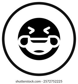 Editable laughing-out-loud expression emoticon vector icon. Part of a big icon set family. Part of a big icon set family. Perfect for web and app interfaces, presentations, infographics, etc