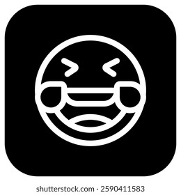 Editable laughing-out-loud expression emoticon vector icon. Part of a big icon set family. Part of a big icon set family. Perfect for web and app interfaces, presentations, infographics, etc