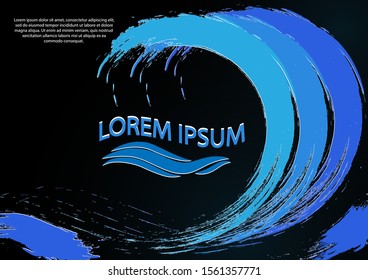 Editable layout for A4 cover with abstract pattern for brochure, magazine, flyer, booklet, annual report. Abstract wave background.