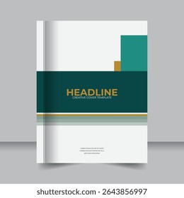 Editable Layout for Annual Summary with Creative Color Theme, Modern Corporate Book Cover Design for Business Reporting
