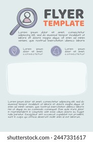 Editable layout design for advertising, flyer, brochure, booklet. Vector hand drawn illustration related to recruitment