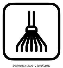 Editable leaves rake vector icon. Gardening, landscaping, horticulture. Part of a big icon set family. Perfect for web and app interfaces, presentations, infographics, etc