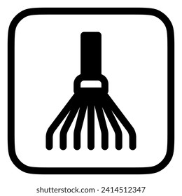 Editable leaves rake vector icon. Gardening, landscaping, horticulture. Part of a big icon set family. Perfect for web and app interfaces, presentations, infographics, etc