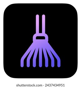 Editable leaves rake vector icon. Gardening, landscaping, horticulture. Part of a big icon set family. Perfect for web and app interfaces, presentations, infographics, etc