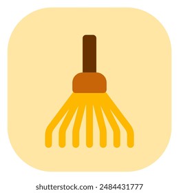 Editable leaves rake vector icon. Gardening, landscaping, horticulture. Part of a big icon set family. Perfect for web and app interfaces, presentations, infographics, etc