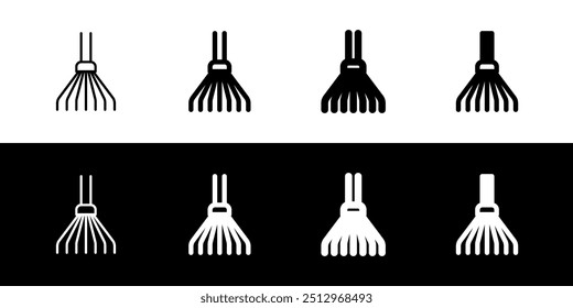 Editable leaves rake vector icon. Gardening, landscaping, horticulture. Part of a big icon set family. Perfect for web and app interfaces, presentations, infographics, etc