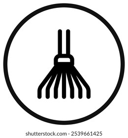 Editable leaves rake vector icon. Gardening, landscaping, horticulture. Part of a big icon set family. Perfect for web and app interfaces, presentations, infographics, etc