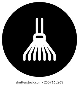 Editable leaves rake vector icon. Gardening, landscaping, horticulture. Part of a big icon set family. Perfect for web and app interfaces, presentations, infographics, etc