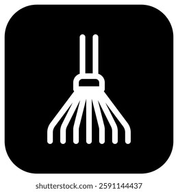 Editable leaves rake vector icon. Gardening, landscaping, horticulture. Part of a big icon set family. Perfect for web and app interfaces, presentations, infographics, etc