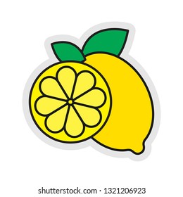 editable lemon fruit icon vector design, modern concept