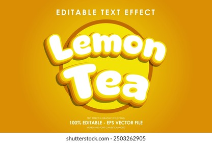 Editable Lemon Tea Text Effect