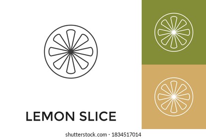 Editable Lemon Thin Line Icon with Title. Useful For Mobile Application, Website, Software and Print Media.