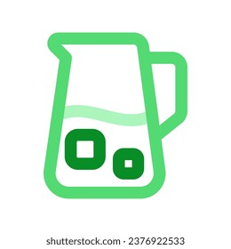 Hija de limonada editable, icono vector de jarra de jugo. Parte de una familia de iconos grandes. Perfecto para interfaces web y de aplicaciones, presentaciones, infografías, etc