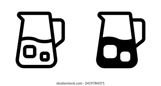 Editable lemonade jug, juice carafe vector icon. Part of a big icon set family. Perfect for web and app interfaces, presentations, infographics, etc