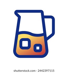 Editable lemonade jug, juice carafe vector icon. Part of a big icon set family. Perfect for web and app interfaces, presentations, infographics, etc