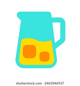 Editable lemonade jug, juice carafe vector icon. Part of a big icon set family. Perfect for web and app interfaces, presentations, infographics, etc