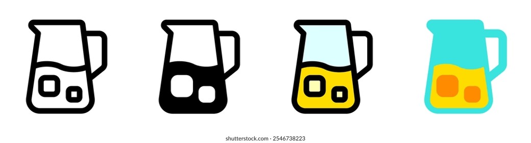 Editable lemonade jug, juice carafe vector icon. Part of a big icon set family. Perfect for web and app interfaces, presentations, infographics, etc