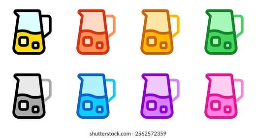 Editable lemonade jug, juice carafe vector icon. Part of a big icon set family. Perfect for web and app interfaces, presentations, infographics, etc