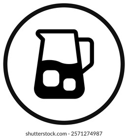 Editable lemonade jug, juice carafe vector icon. Part of a big icon set family. Perfect for web and app interfaces, presentations, infographics, etc