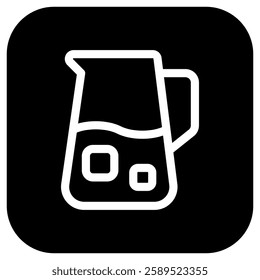 Editable lemonade jug, juice carafe vector icon. Part of a big icon set family. Perfect for web and app interfaces, presentations, infographics, etc