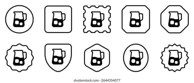 Editable lemonade jug, juice carafe vector icon. Part of a big icon set family. Perfect for web and app interfaces, presentations, infographics, etc