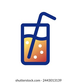 Editierbares Limonaden-Vektor-Symbol. Essen, Restaurant. Teil einer großen Icon-Set-Familie. Perfekt für Web- und App-Schnittstellen, Präsentationen, Infografiken usw