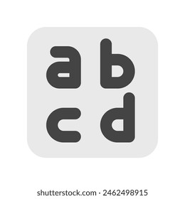 Icono de letra editable, Vector de alfabeto. Parte de una gran familia de iconos. Perfecto para interfaces de Web y App, presentaciones, infografías, etc