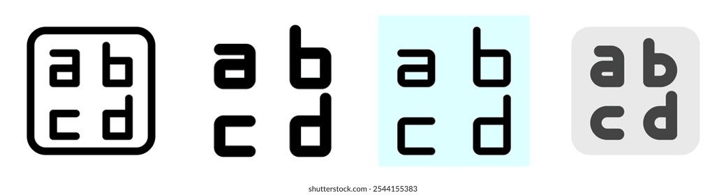 Bearbeitbarer Buchstabe, Alphabet, Vektorsymbol. Teil einer großen Ikone-Set-Familie. Perfekt für Web- und App-Schnittstellen, Präsentationen, Infografiken usw.