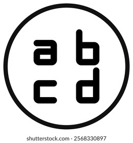 Editable letter, alphabet vector icon. Part of a big icon set family. Perfect for web and app interfaces, presentations, infographics, etc
