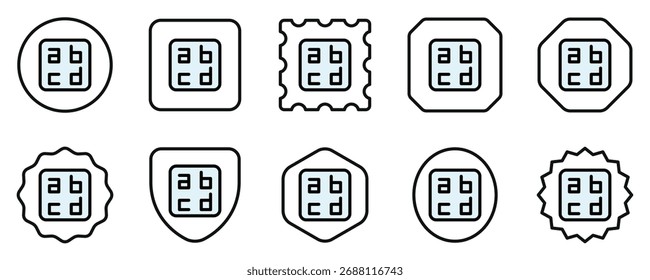 Letra editable, icono de Vector del alfabeto. Parte de una gran familia de iconos. Perfecto para interfaces de Web y App, presentaciones, infografías, etc
