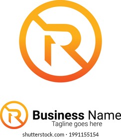 Bearbeitbares Logo-Design von Letter R, das auf jeder Plattform verwendet werden kann, um Ihre Identität zu zeigen 