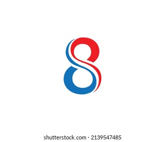 Editable Letters S, 8 And SS Initial Logo Icon Concept Vector Template.